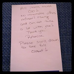 All in my closet! 5/$20